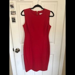Red Calvin Klein dress